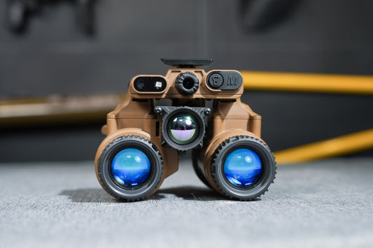 Tan ELF-FB20 Jerry-FB 2.0 fusion binocular, front view