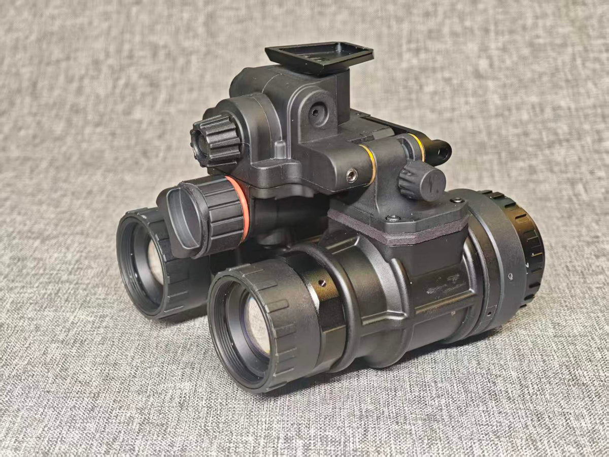 Kaelor Works BNVD-1431 articulating binocular with workshop-developed pods, side angle